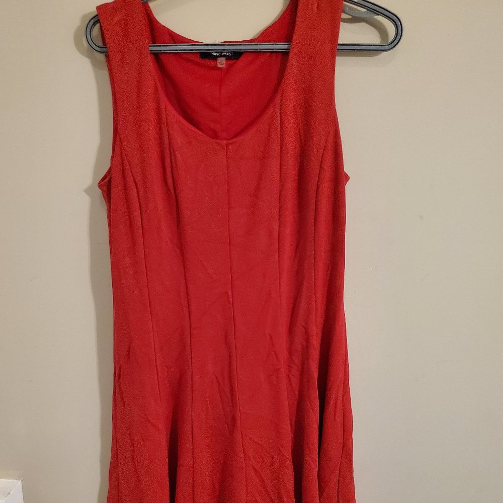 Red sleeveless Nine West Dress, size 10